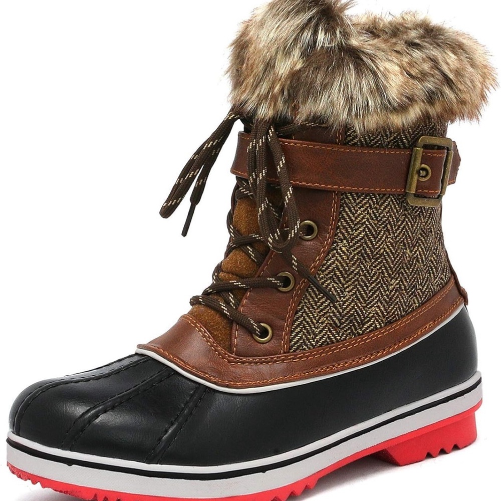 Women’s mid calf waterproof winter boots size 8 worn once